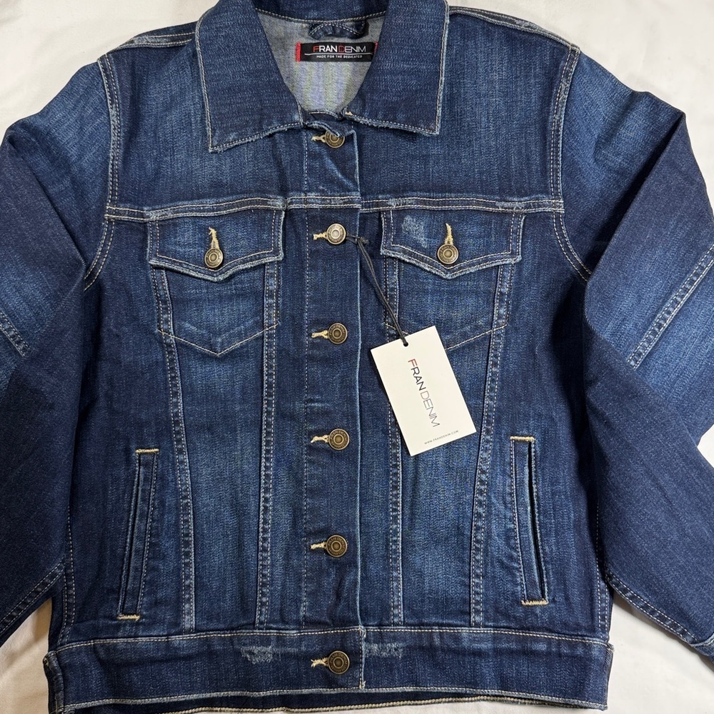 Denim Jacket with Button Details - Picture 2 of 8